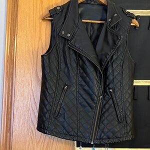 Black Quilted Sleeveless Jacket